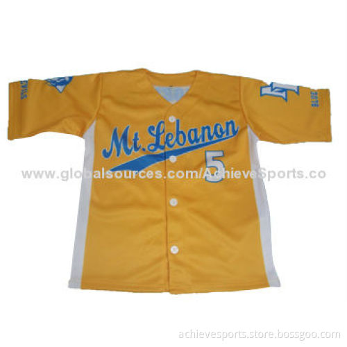 Baseball Shirt with Full Sublimation, Customized Designs Accepted